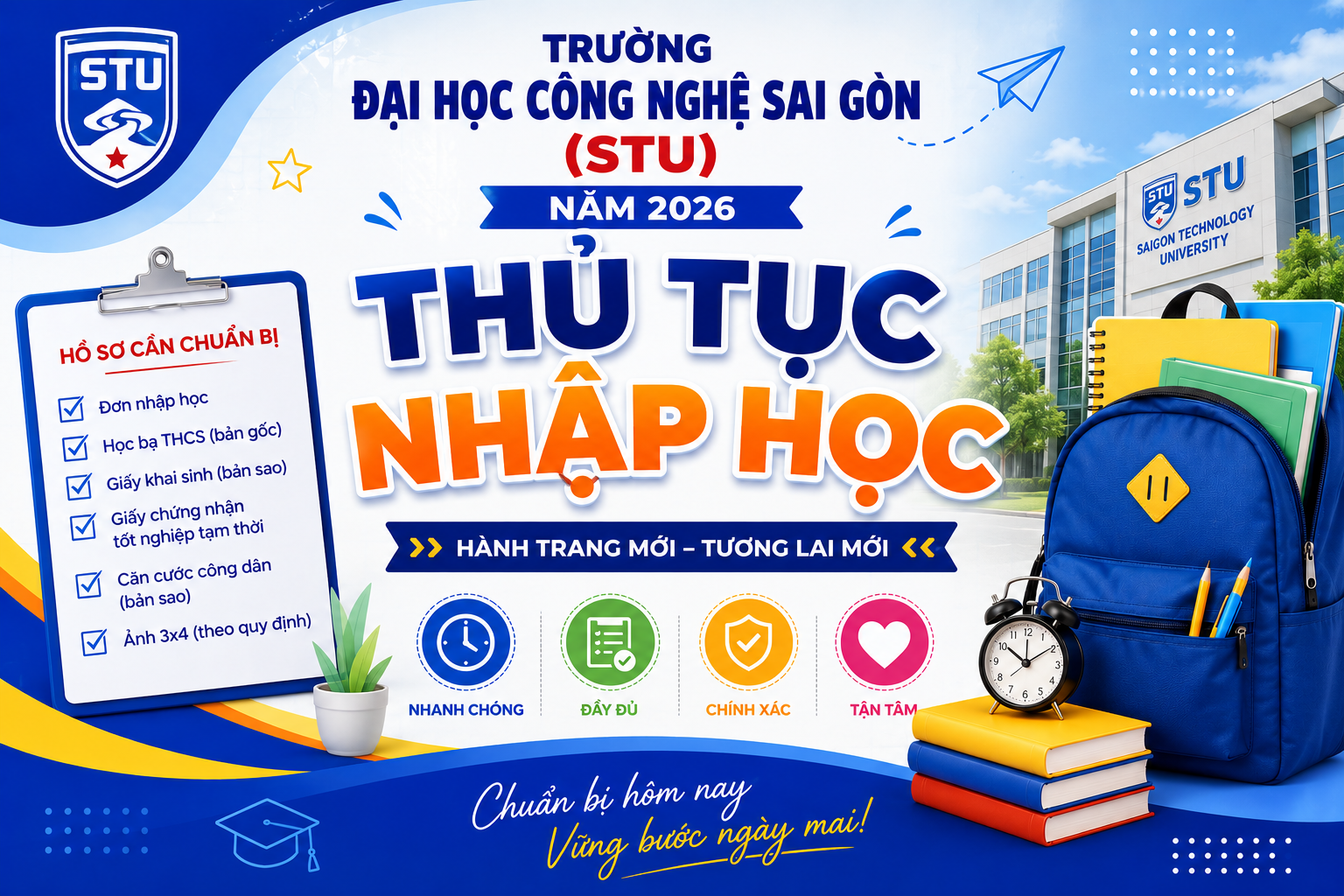 HƯỚNG DẪN THỦ TỤC NHẬP HỌC
